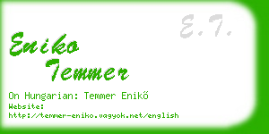 eniko temmer business card